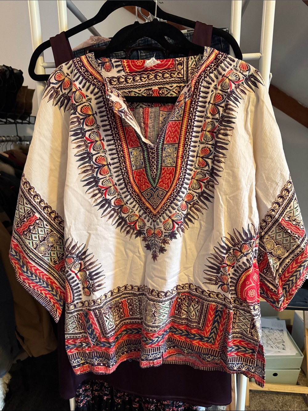 Vintage hippie top L Large bohemian boho handmade?